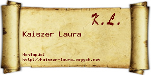 Kaiszer Laura névjegykártya